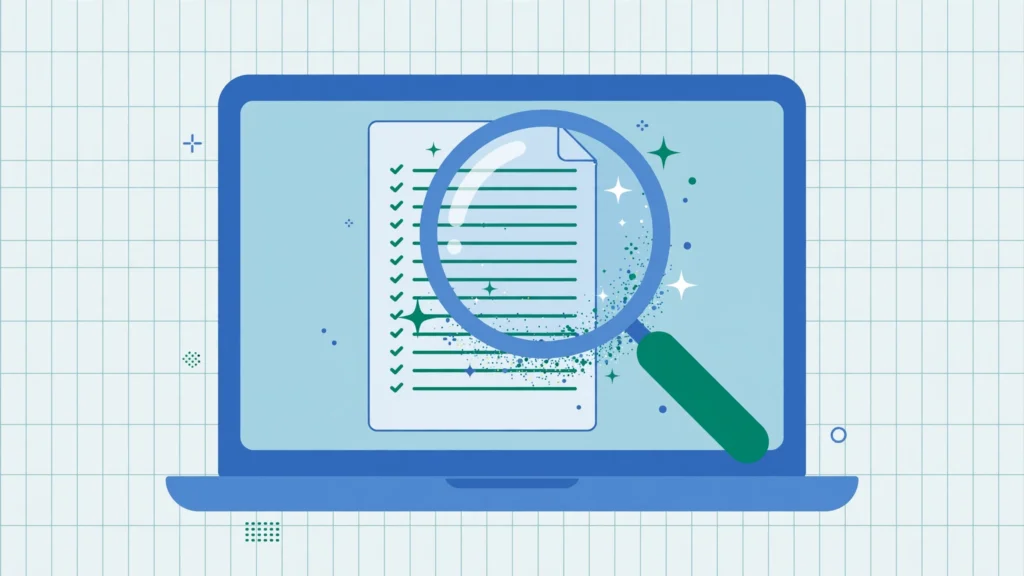 AI content SEO guidelines 2026: human expert reviewing AI-drafted content for Google compliance