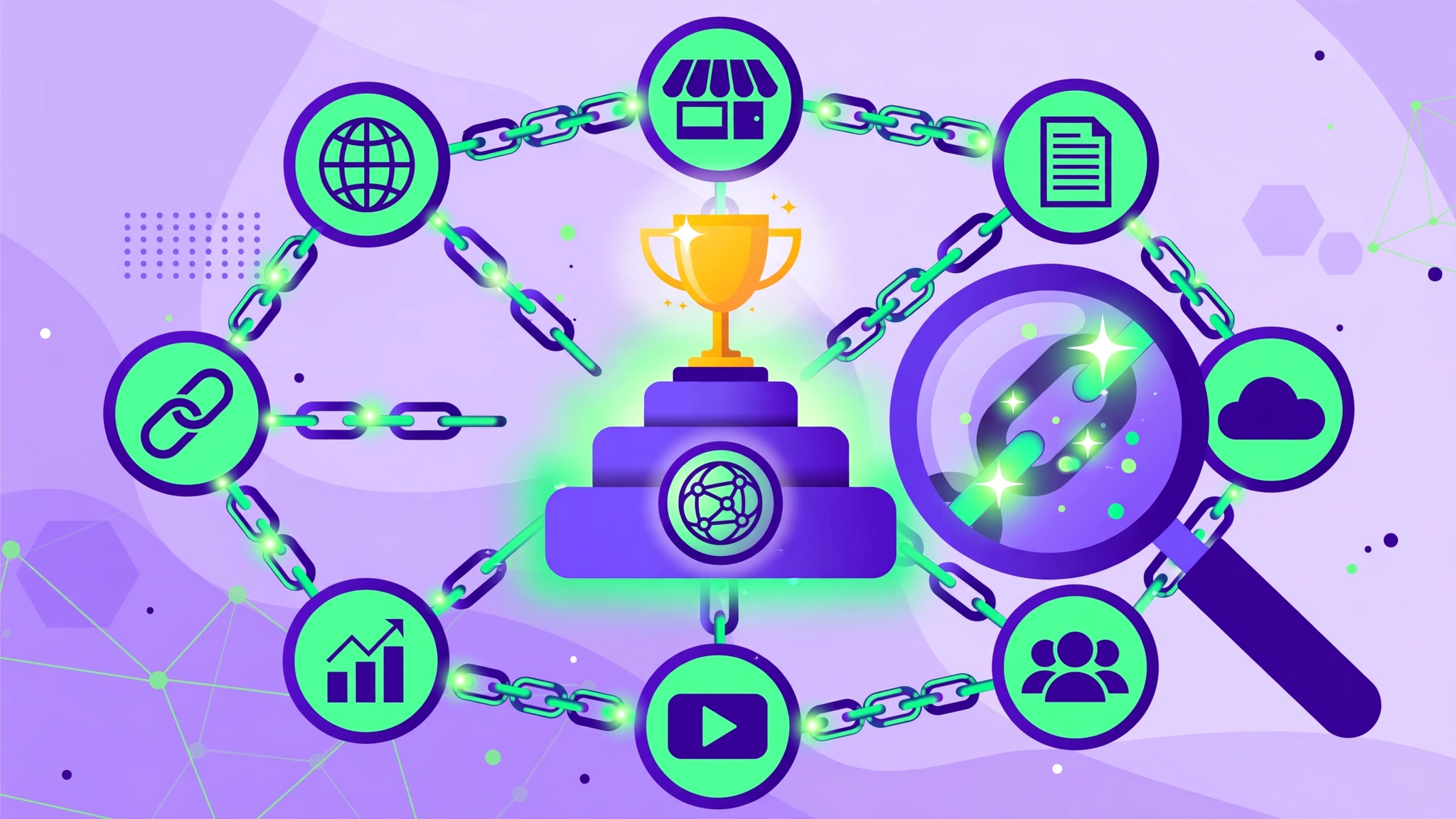 Backlink profile analysis showing link networks around a winning website