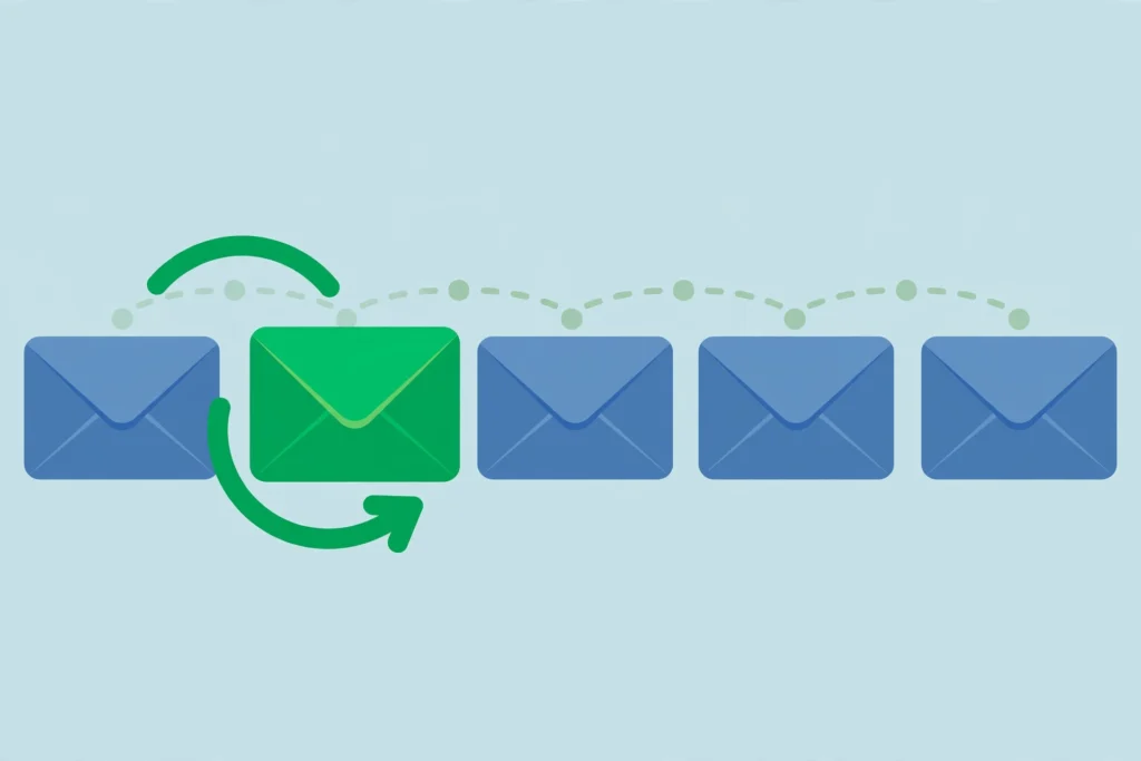 Guest post follow up email sequence illustration