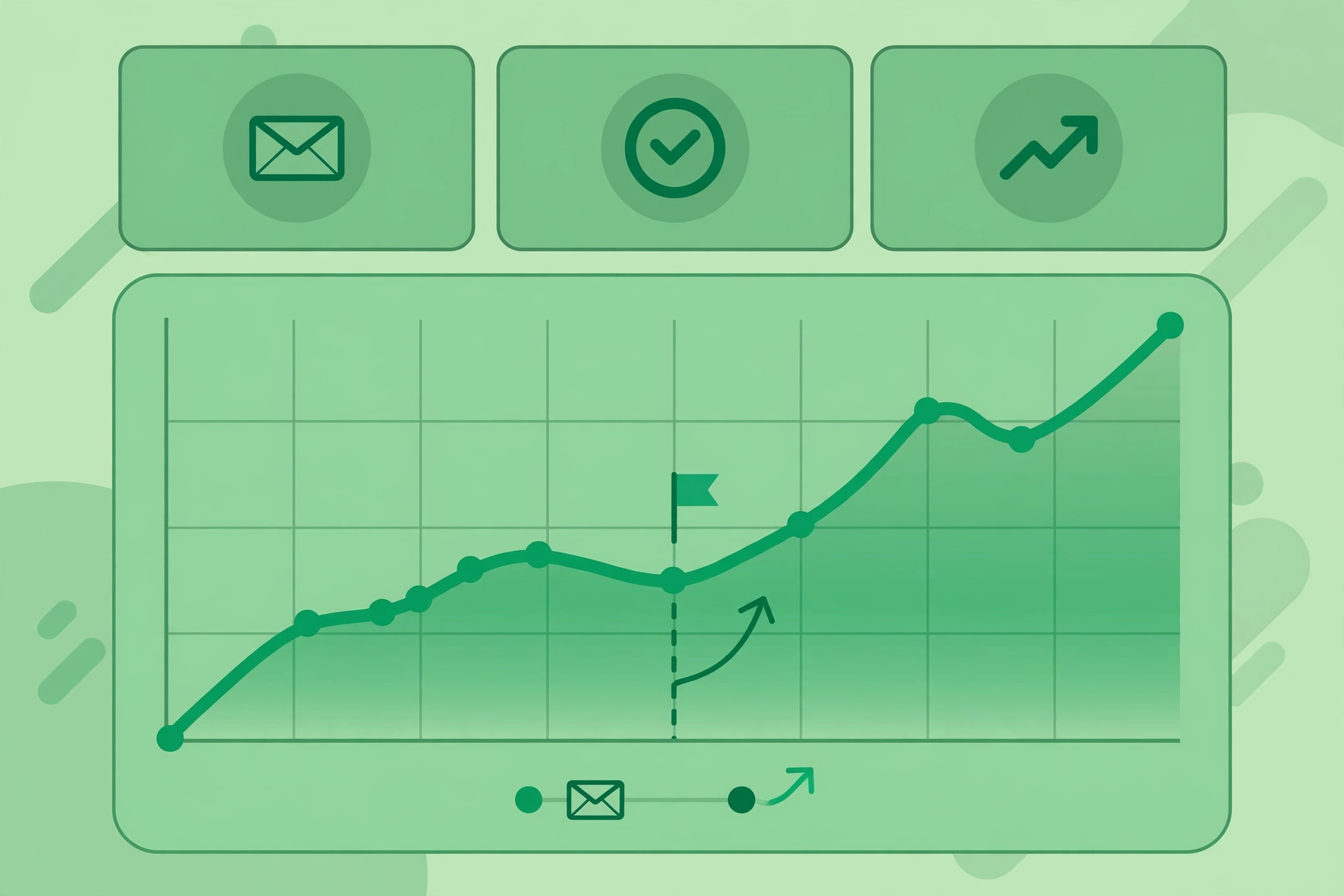 Guest post follow up email reply rate improving chart