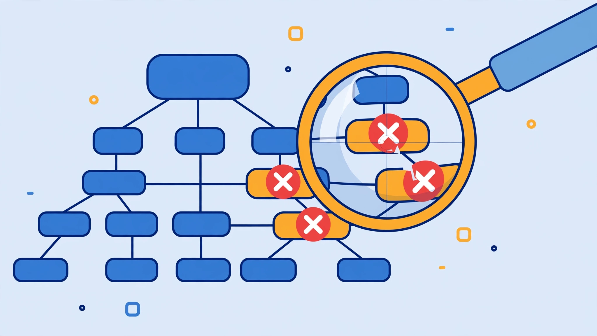 Website audit finding broken links and 404 errors across a sitemap