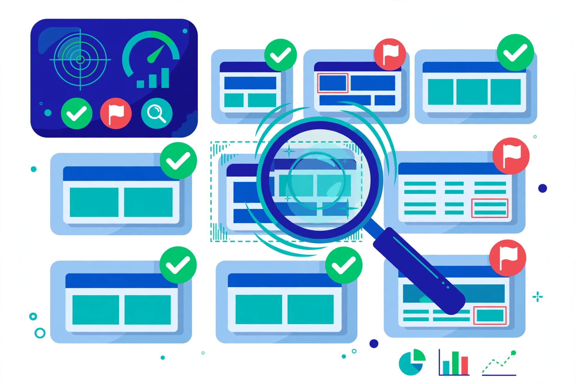 How to write alt text for SEO — website audit dashboard flagging images missing alt text