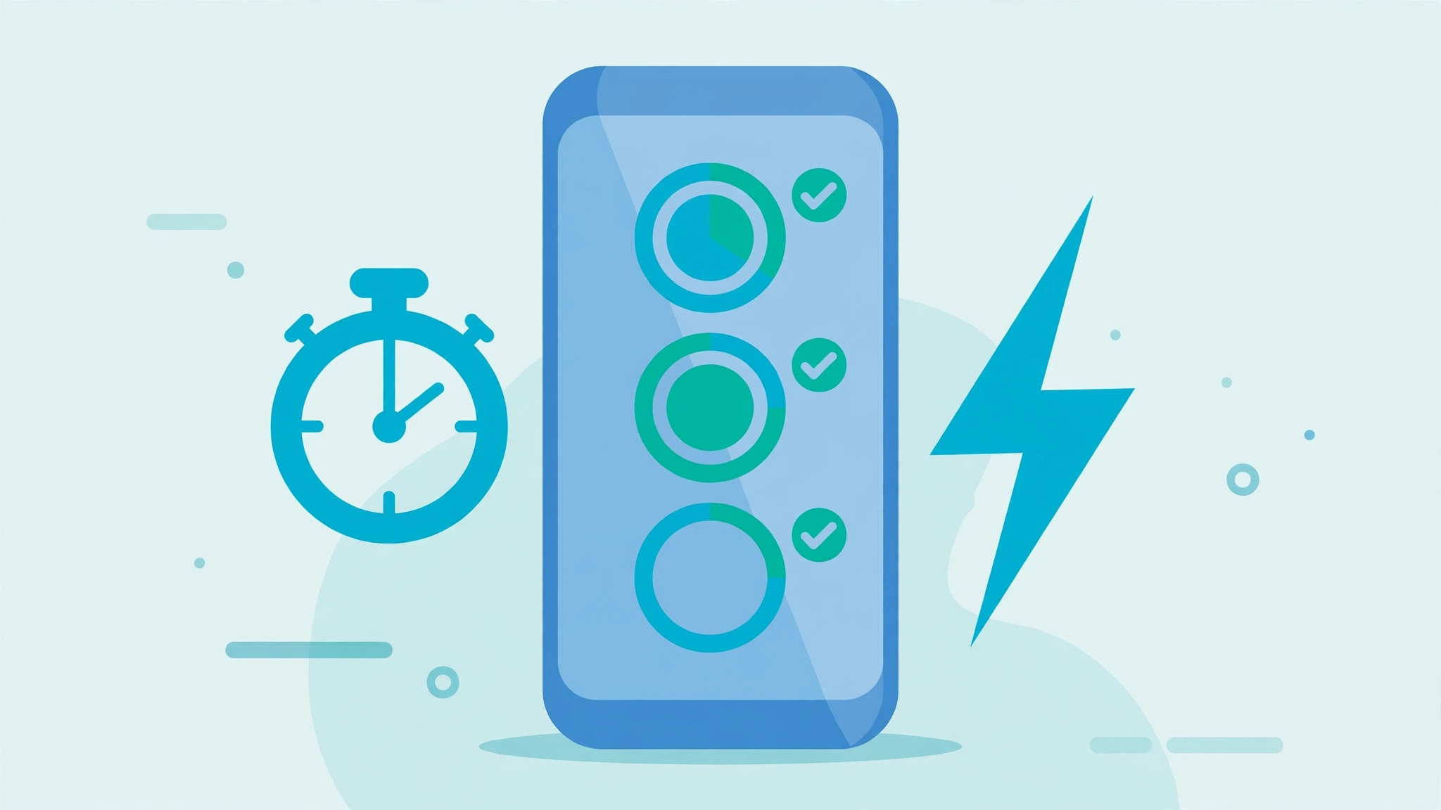 mobile seo checklist 2026 Core Web Vitals gauges LCP INP CLS on a smartphone screen