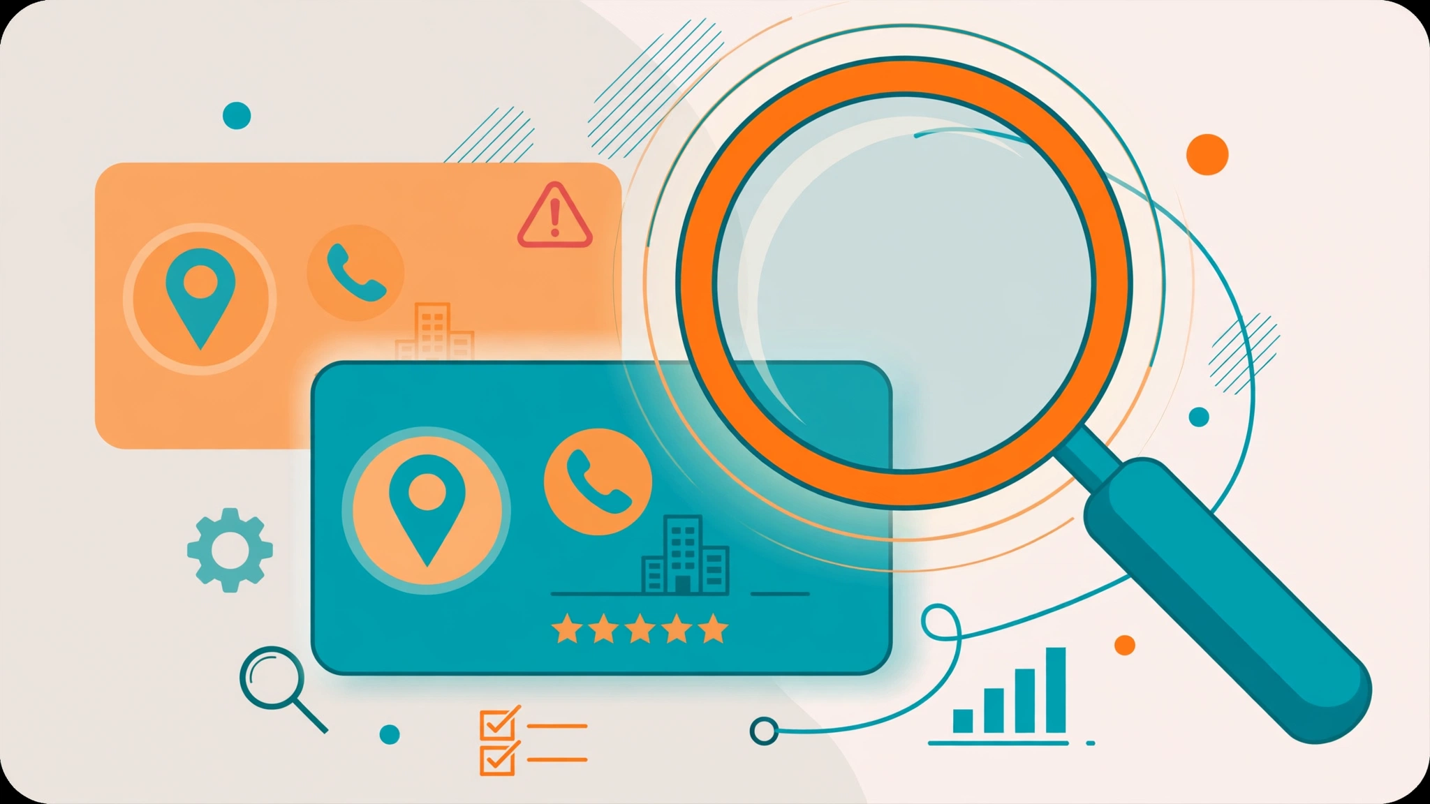 Identical business name, address, and phone icons synchronized across locations for nap consistency local seo