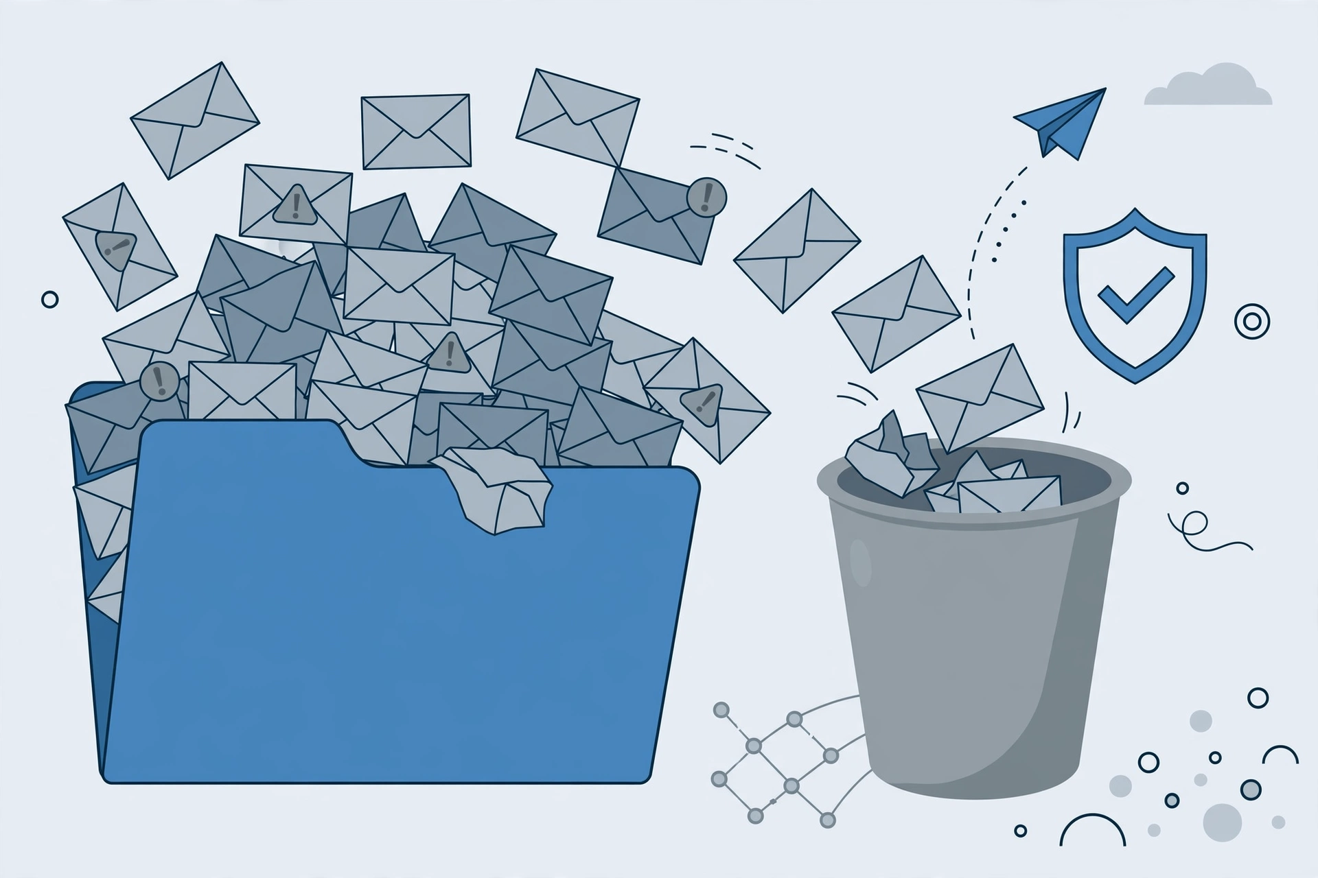 Guest post outreach mistakes: spammy emails being deleted from inbox