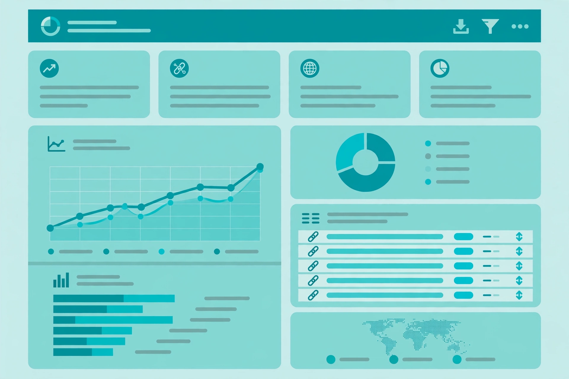 Backlink analysis report dashboard