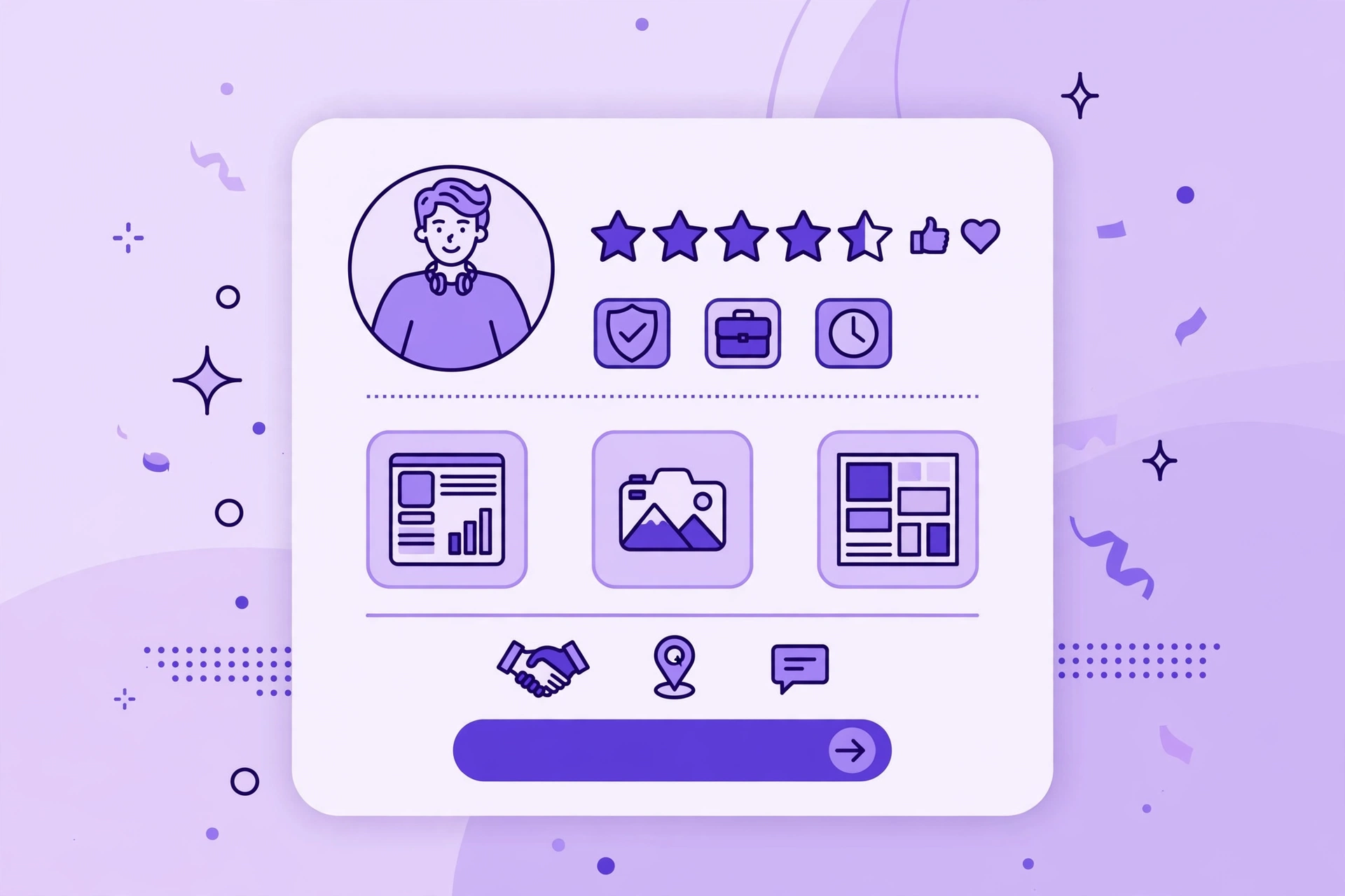 Freelance writer profile with client reviews and ratings