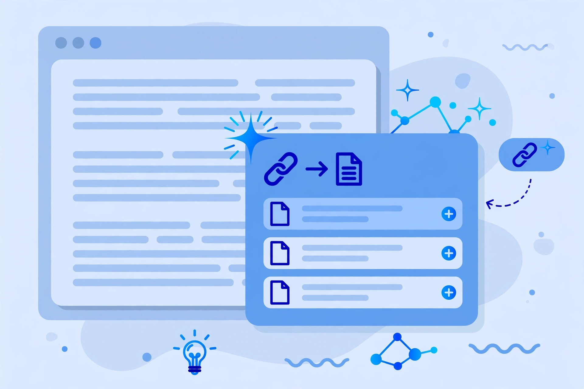 Automatic internal link suggestions in editor