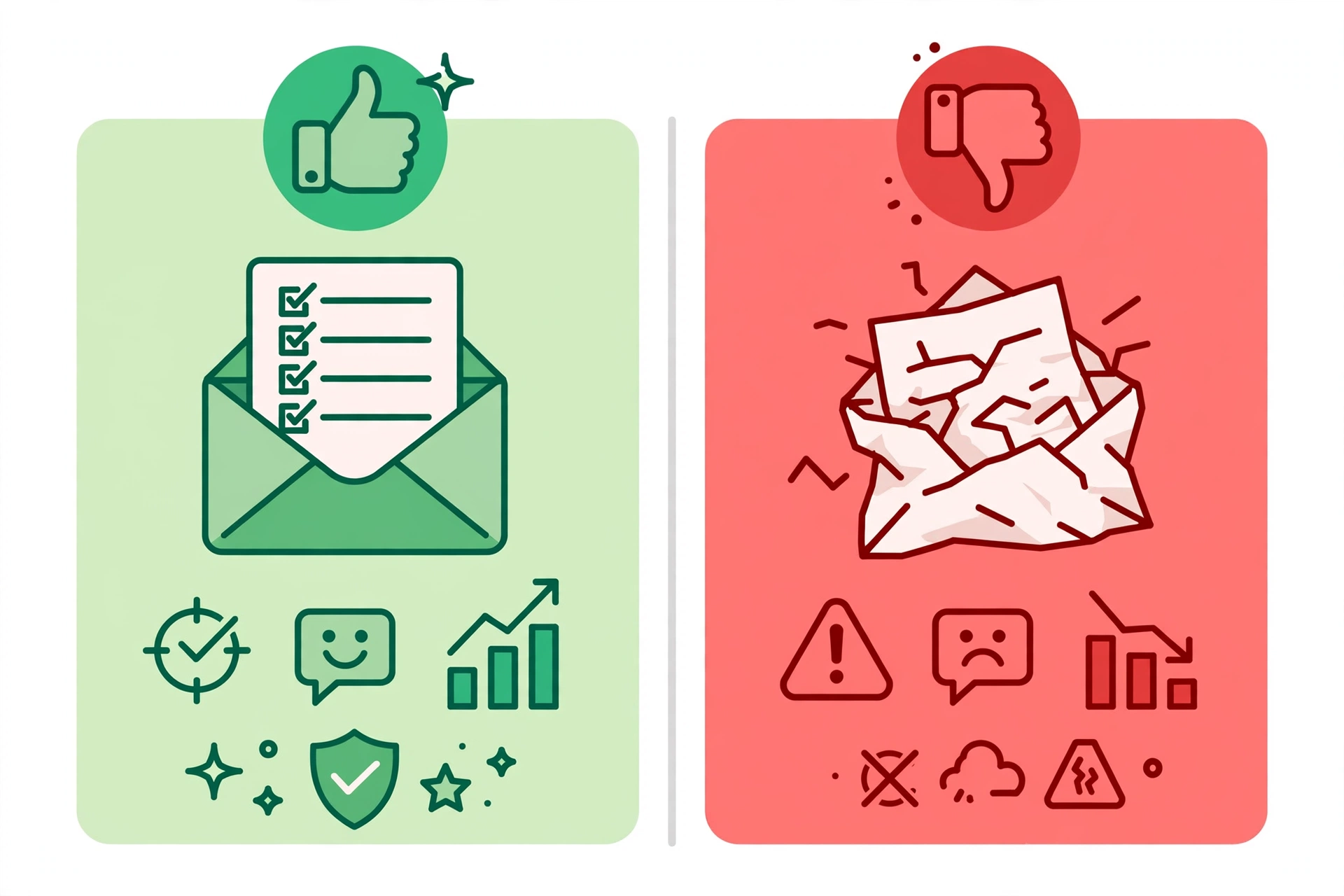Good versus bad guest post pitch comparison