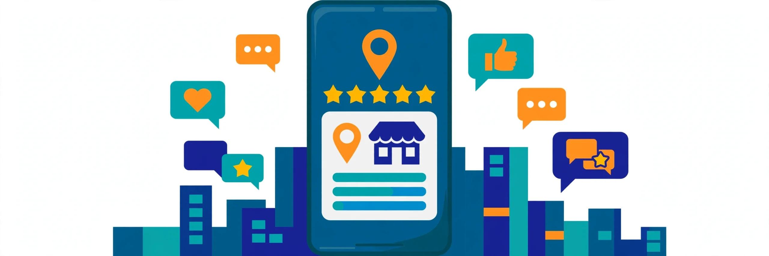 SEO for accountants, smartphone showing top-ranked accountant listing with five stars and map pin