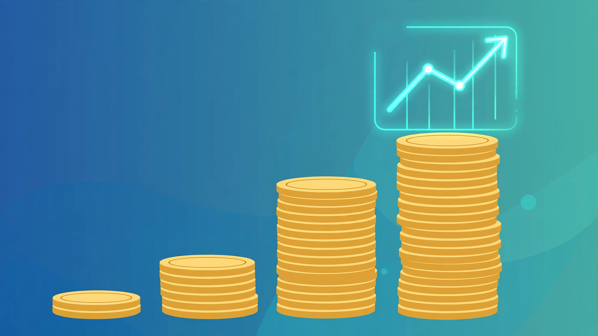 Illustration of SEO pricing tiers as ascending coin steps toward growth