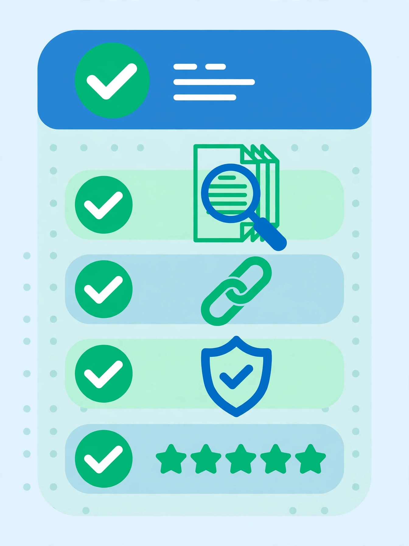 Checklist infographic for qualifying brands in testimonial link building