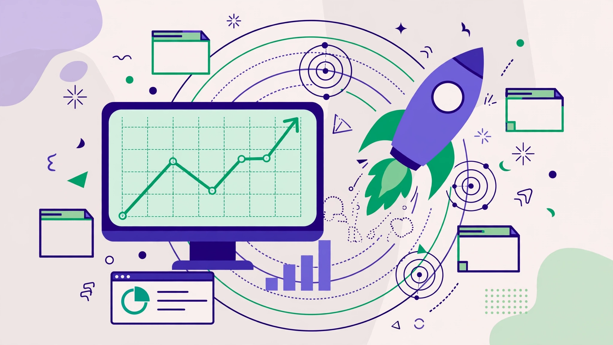 Post-launch traffic recovery dashboard after a website migration